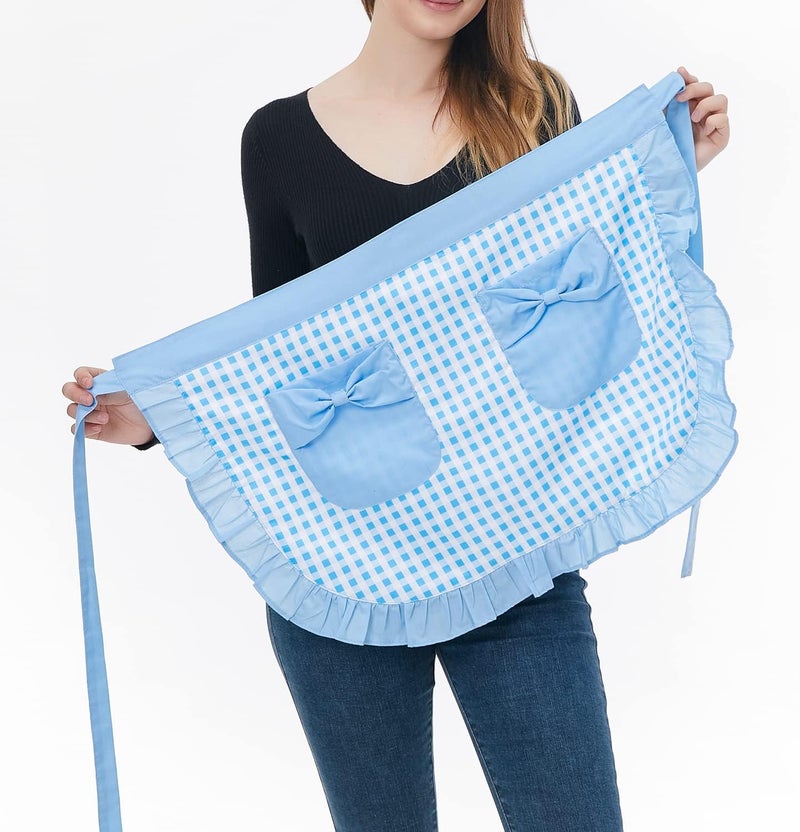 Love Potato Waist Apron with Pockets, Fashion Kitchen Cooking Restaurant Bistro Half Aprons for Girl Woman - Image 4